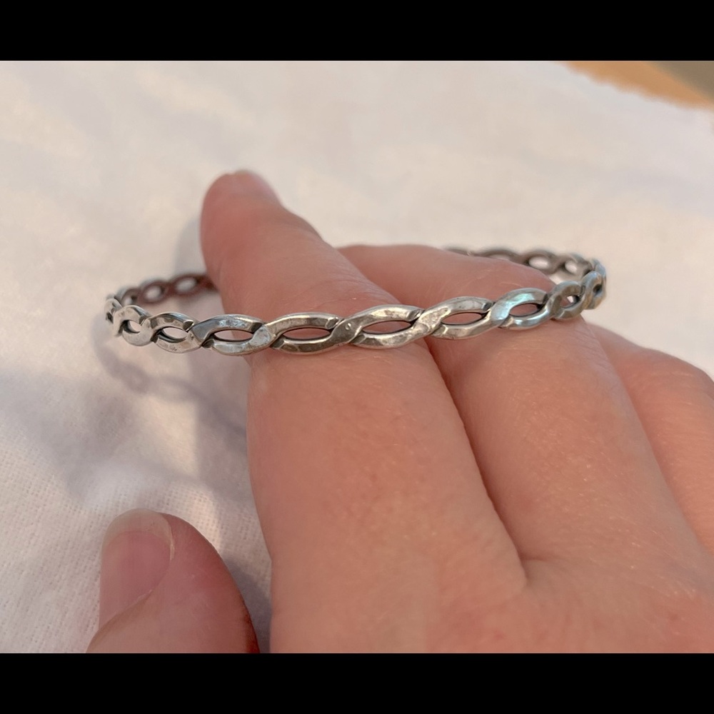 James Avery sterling silver twisted bangle bracelet